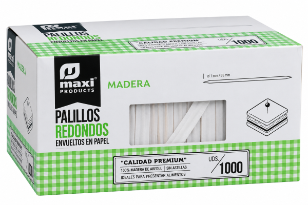 PALILLOS RED FUNDA PAPEL 1000und