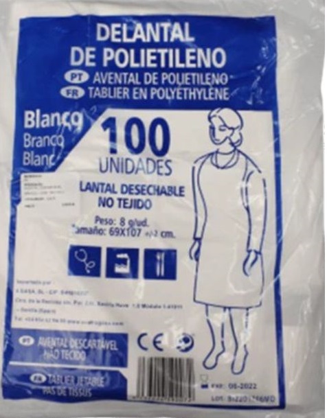 DELANTAL POLIETILENO (100u)
