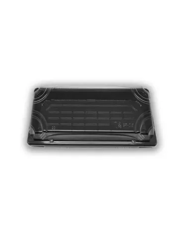 bandeja-sushi-negra-pet--tapa-160x91x20-mm ENVASE SUSHI PET CON TAPA(50UND)