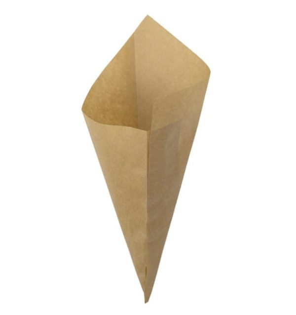 cono-de-papel-antigrasa-kraft-225cm-80g-2000-uds CONO FRITOS PAPEL 190X180 100und