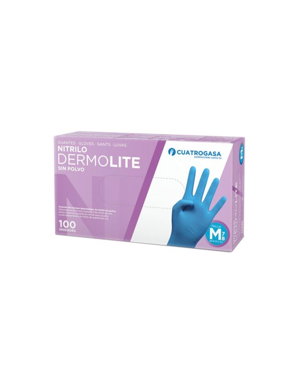 GUANTE NITRILO DERMOLITE AZUL