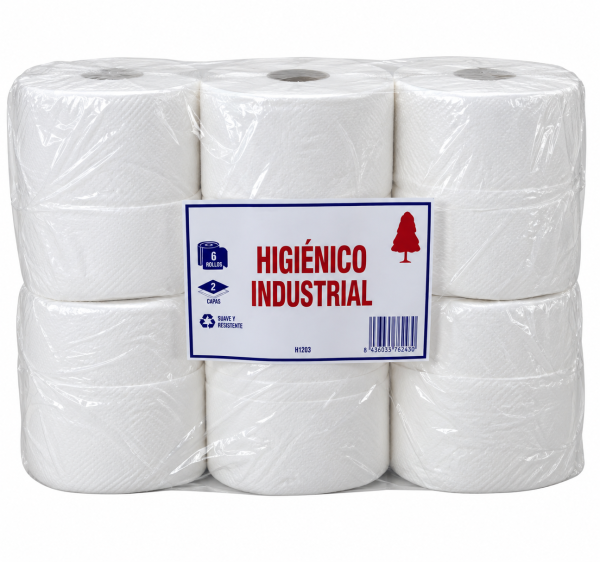 PAPEL HIGIENICO INDUSTRIAL 18 ROLLOS X 75GR